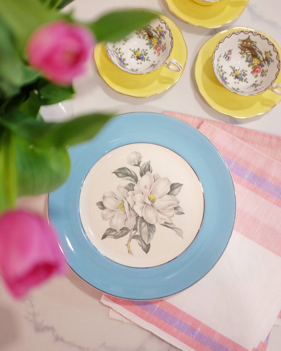 Blue and White Floral Plates