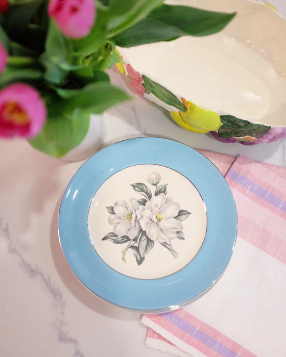 Blue and White Floral Plates