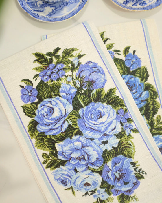 Blue Floral Kitchen Towels