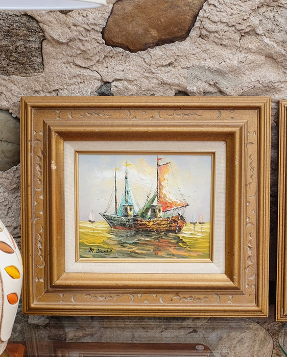 Pair of Ship Oil paintings