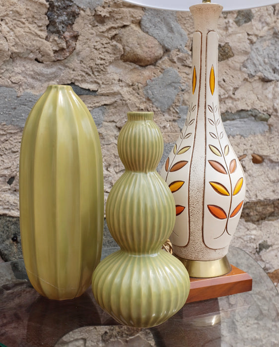 Pea Green Ceramic Vases