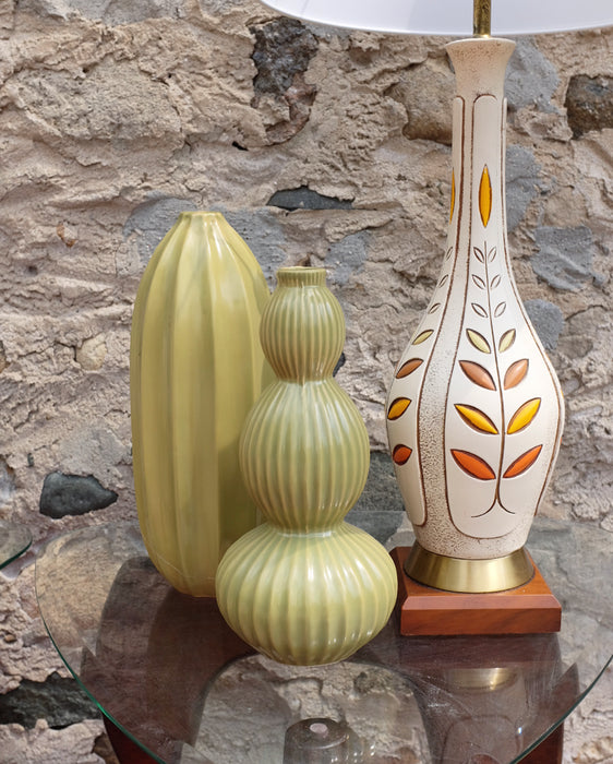 Pea Green Ceramic Vases