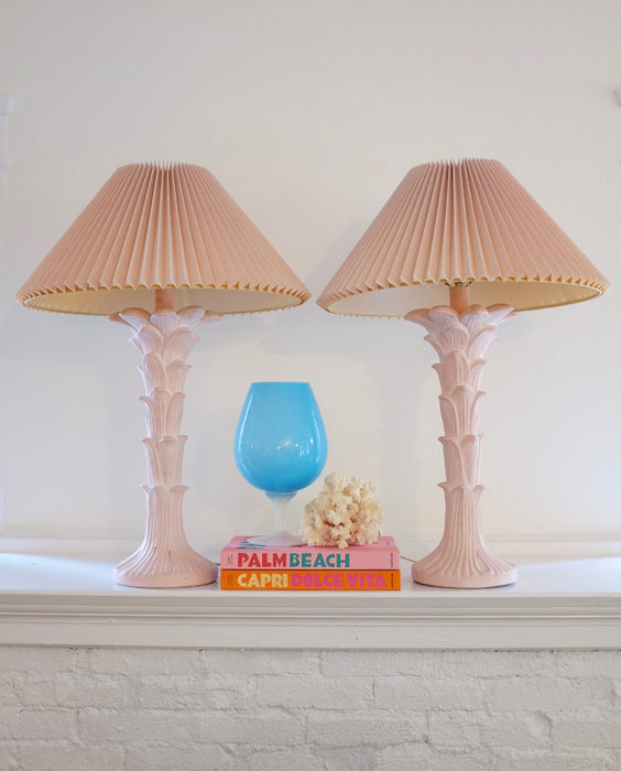 Pair of Serge Roche Style Palm Tree Table Lamps