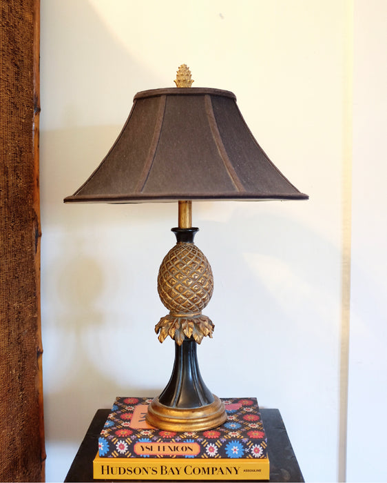 Black and Gold Pineapple Lamp