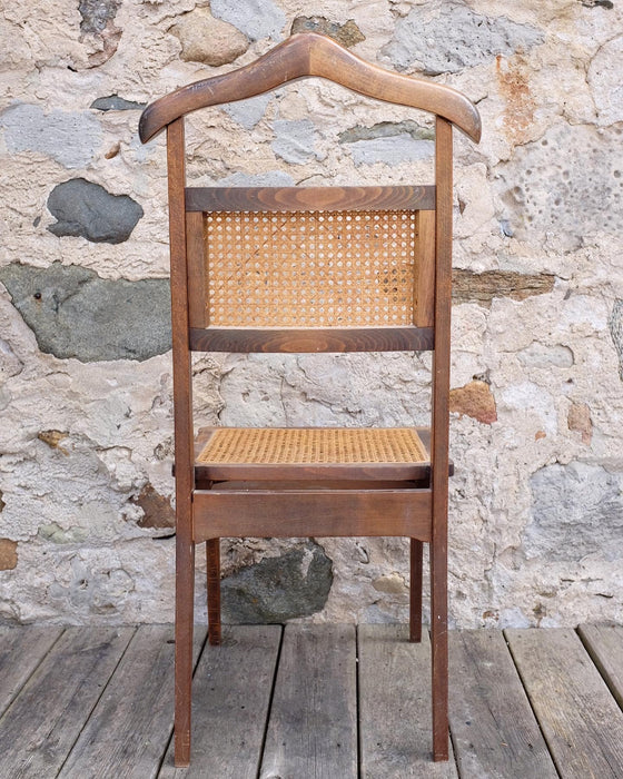 Mid Century Italian Cane Gentleman’s Butler Chair