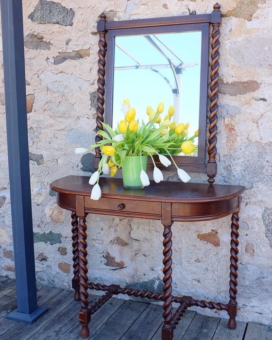 Barley Twist Mirror and Console Table