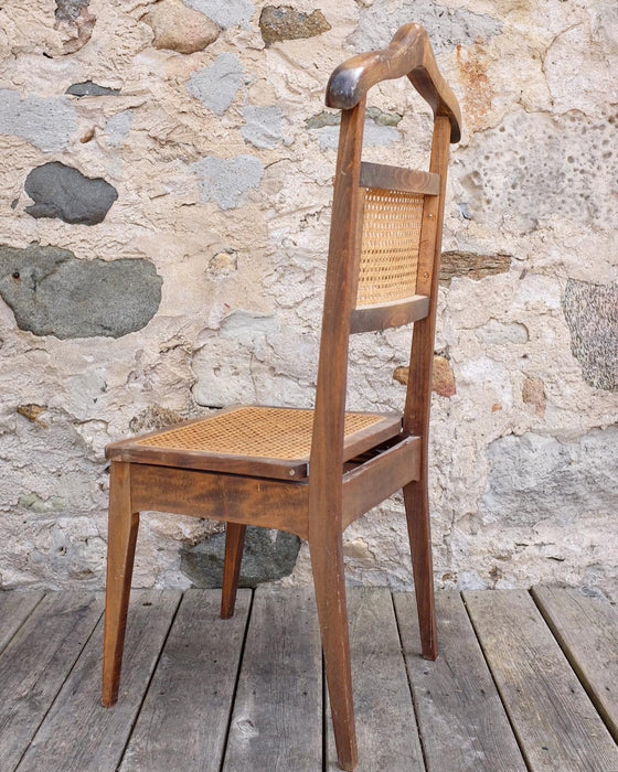 Mid Century Italian Cane Gentleman’s Butler Chair