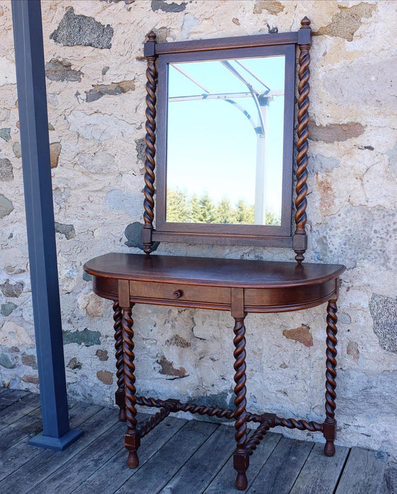 Barley Twist Mirror and Console Table
