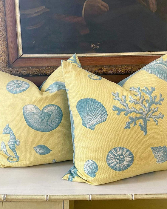 Blue and Green Seashell Decorative Cushions