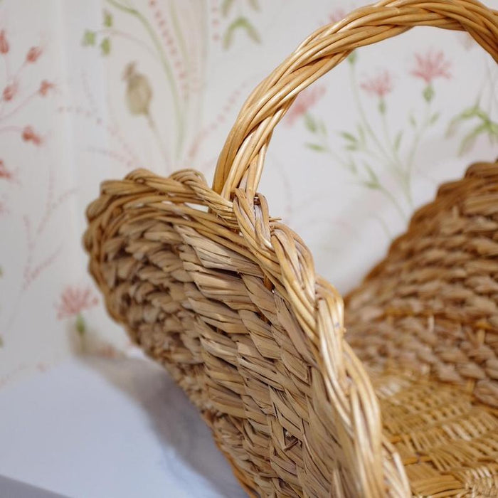 Large Wicker Basket with Handle