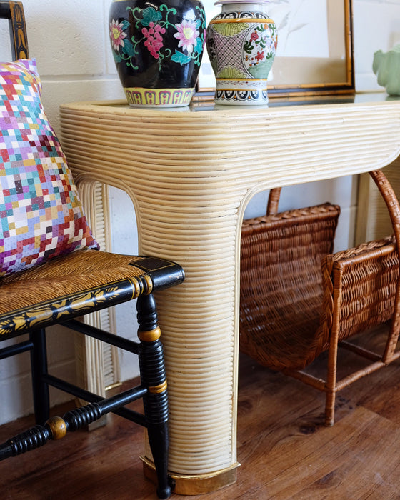 Pencil Reed Console Table