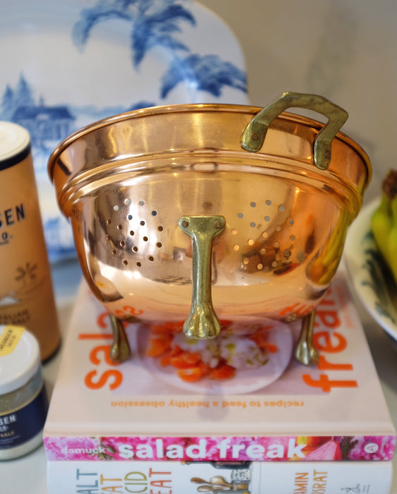 Copper Colander with Feet