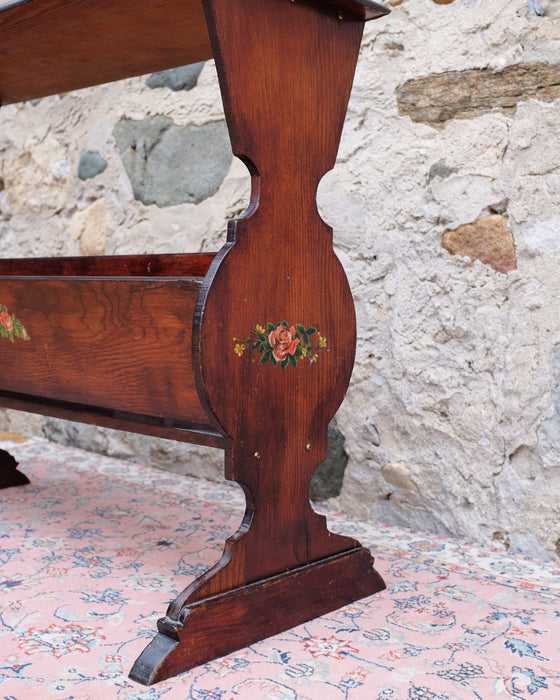 Magazine Console Table with Flowers