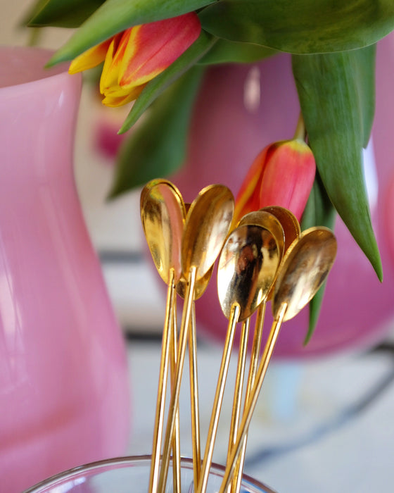 French Gold Plated Horse Head Stir Sticks