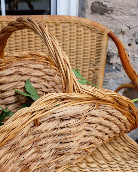 Large Wicker Basket with Handle