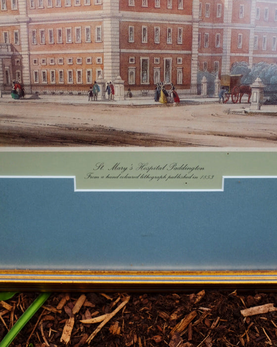 Framed St. Mary's Hospital Paddington Lithograph Print