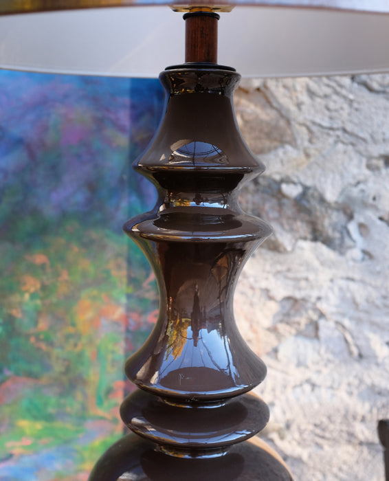 Tall Chocolate Brown Lamps & Shades