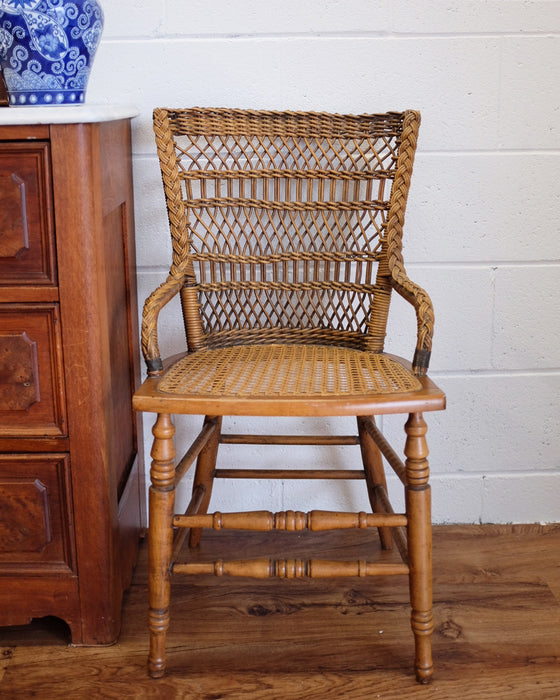 Braided Wicker Accent Chair