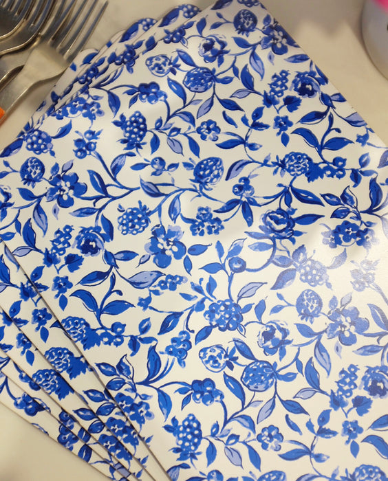 Set of 5 Blue and White Luncheon /Children’s Placemats