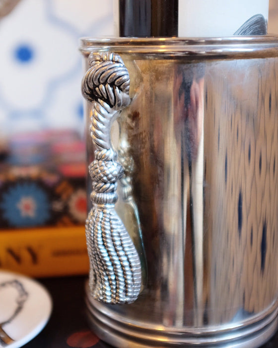 Silver Wine Cooler with Tassels