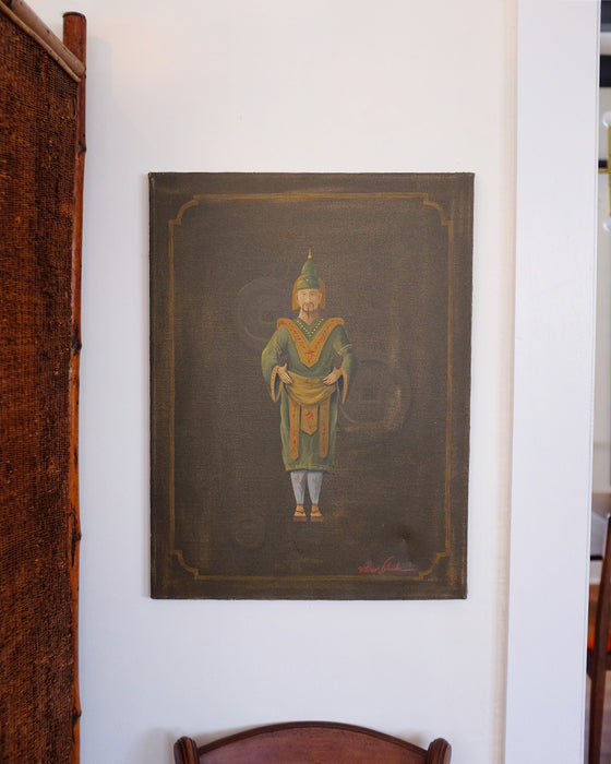 Set of 4 Vitorio Splendore Original Signed Asian Warrior Paintings