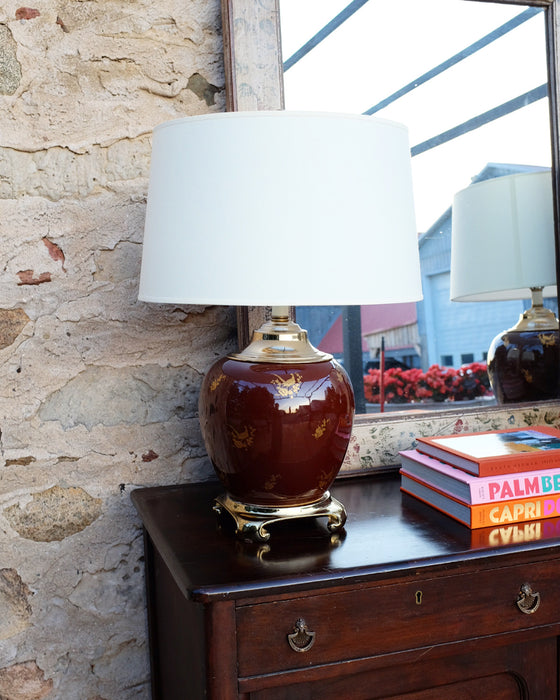Brown and Gold Pheasant Lamps