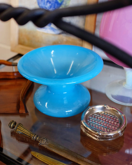 French Blue Opaline Bowl