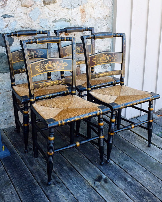 Set of 4 Signed Hitchcock Style Chairs