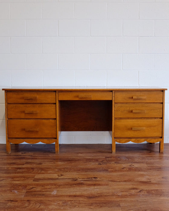 Large Desk with Scallop Edge