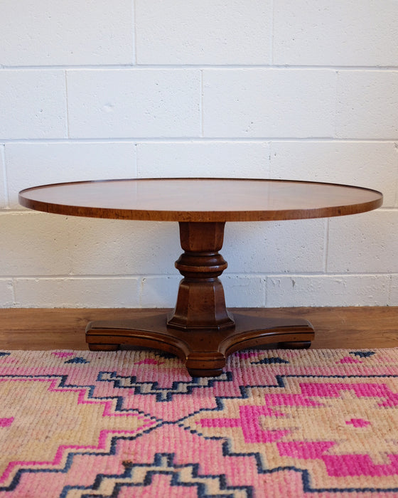 Burled Oval Coffee Table
