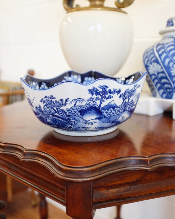 Large Blue and White Bowl