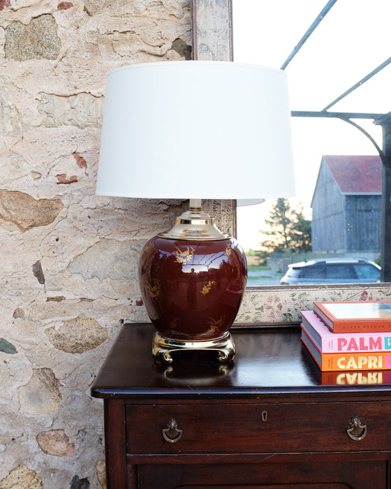 Brown and Gold Pheasant Lamps